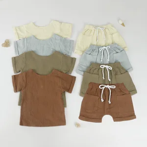 Latest Design Kids Boys Clothing Set Children Summer Suit Casual Two-Piece Set