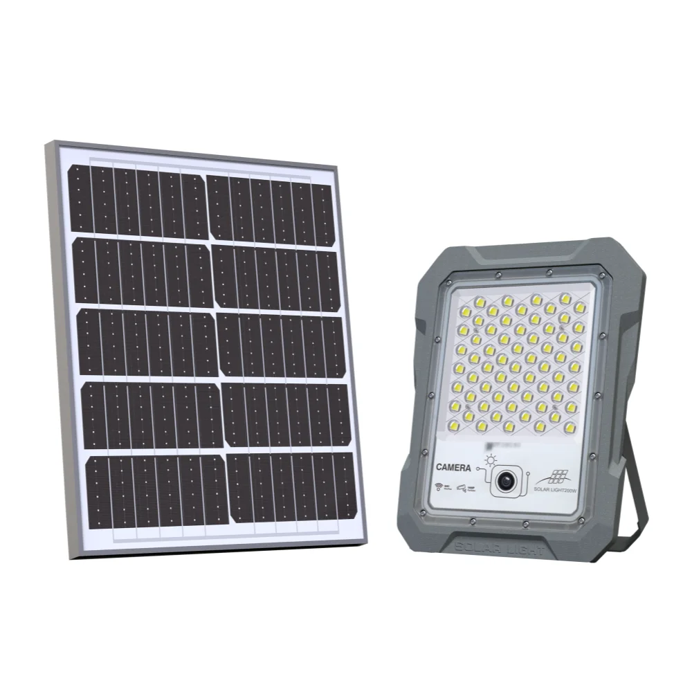 High Power Solar Flood Lights Waterproof IP65 Garden 200W 300W 500W 800W Solar Led Outdoor CCTV Flood Light With Camera