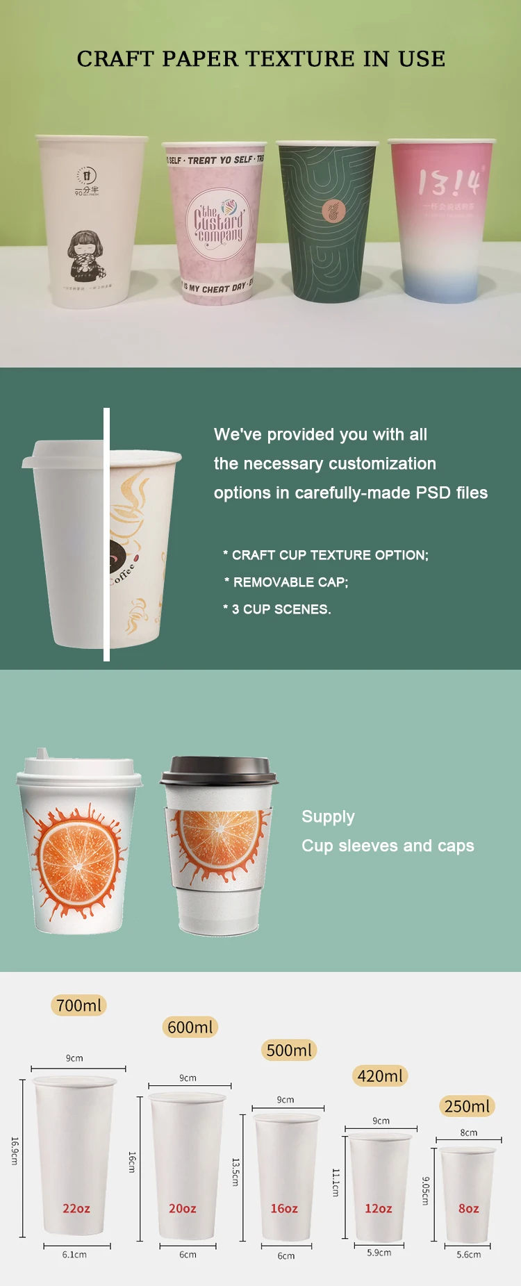 Customized logo Printed Single Wall Paper Cup Coffee Paper Cup ...