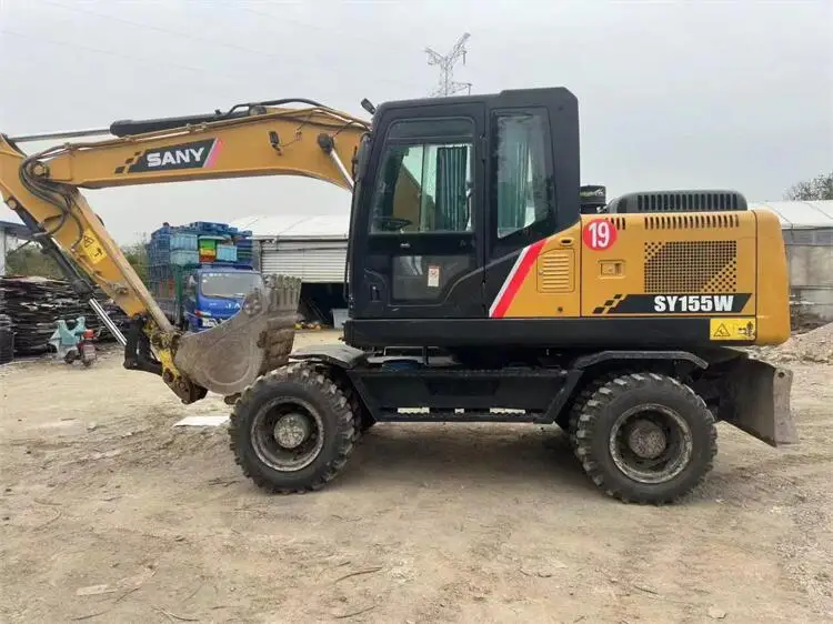 Low Price and Less Hour Made in China Used Sany Excavator Sy155w Wheel Excavator Sy155 Excavator for Sale