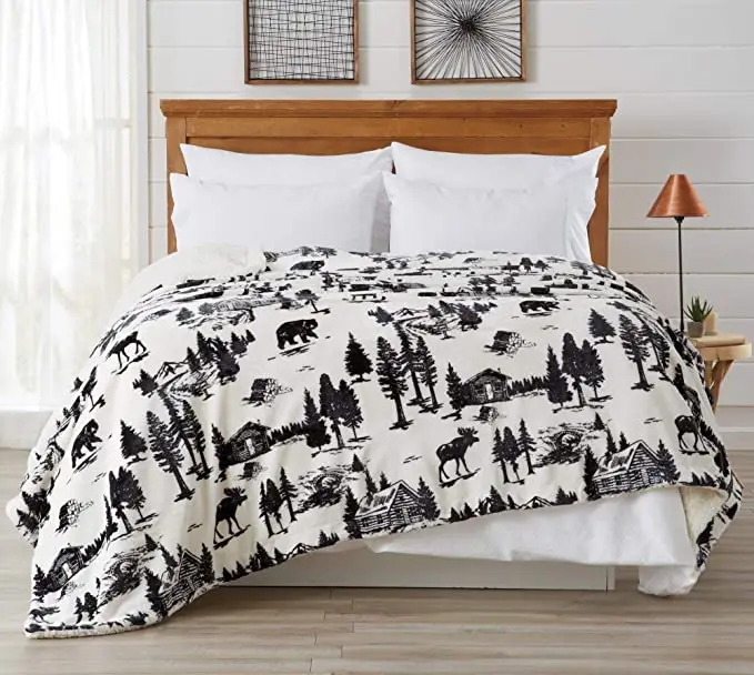 Cheap Factory Price Printed Sherpa Blanket Christmas Sherpa