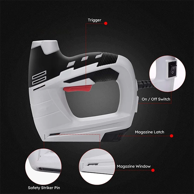 2 в 1 Электрический строительный степлер/пистолет для ногтей набор гвоздей с 900 шт. скоб T50 300 15 мм 18 гвозди электроинструменты деревообработки