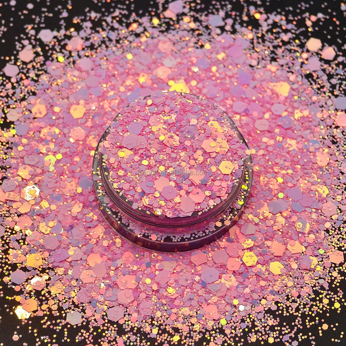 product bulk 15 colors rainbow glitter 5g shaker nail art solvent resistant polyester glitter-8
