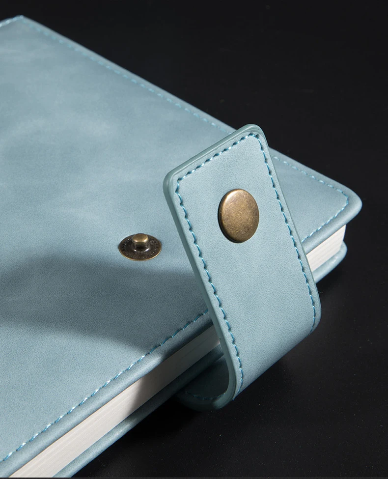 Promotion custom logo pu leather cover agenda notebook for office school gift notebooks