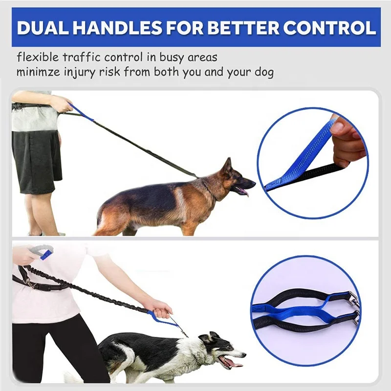 Retractable Dog Running Leash Hands Free Dog Leash With Adjustable