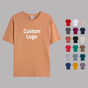 Custom Print 100% Cotton T-Shirts Men Short Sleeve Heavyweight 240Gsm Oversized 100% Cotton Embroidered T-Shirt Plus T-Shirt Men