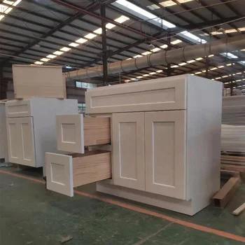 Tocador De Baño Natural,Armario De Madera Con Muchos Cajones,Fábrica