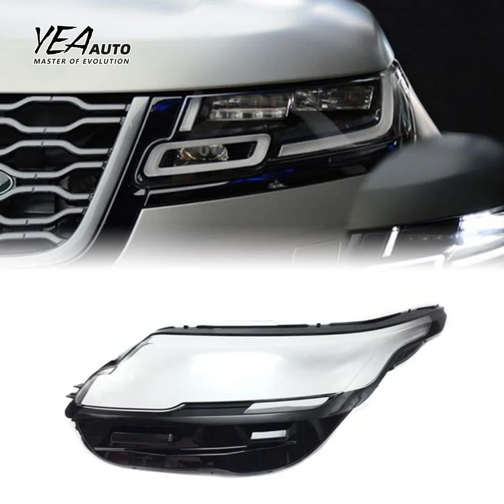 Lensa Penutup Lampu Depan Mobil Kaca Penutup Lensa Lampu untuk Land Rover Velar 2018-2021 Penutup Lensa Lampu Sorot