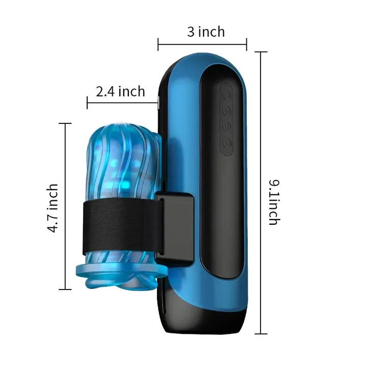 Original Multi Adapteable External Auto Stroker Masturbator with 7cm Thrusting 10 Vibrating Male Masturbator Cup Sex Toy for Men