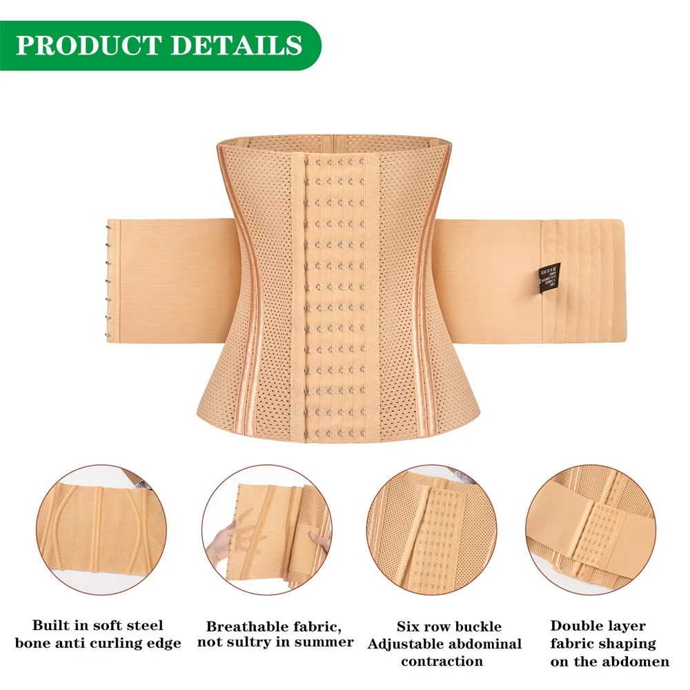 Wholesale Full Body Belly Shaping Cincher Corset Wrap Belt Tummy Control Shapewear Waist Trainer Shaper Wear Woman details