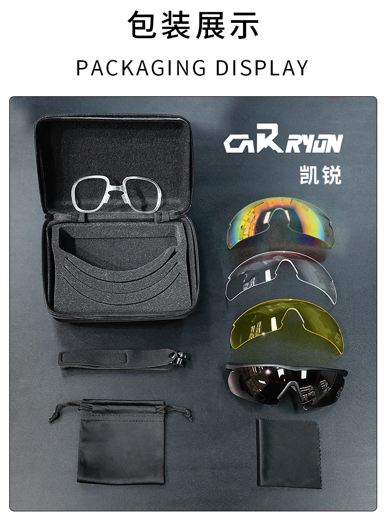 Yijia Top Tactical Glasses With 3 Lens Combat Eyeshield Safety Polarized Sport Sunglasses Impact