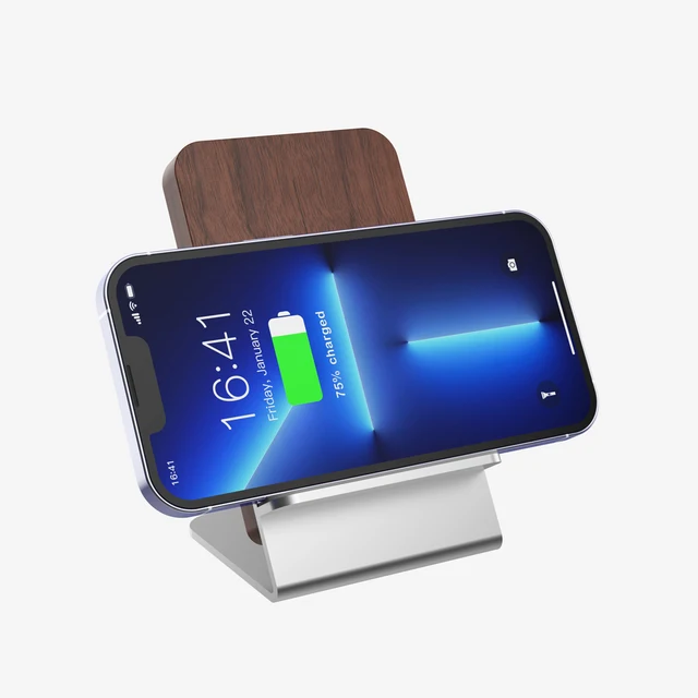 High Quality Wood Fast Charger Pad Custom Logo 15w Qi Wireless Wooden Stand Wireless Phone Chargers