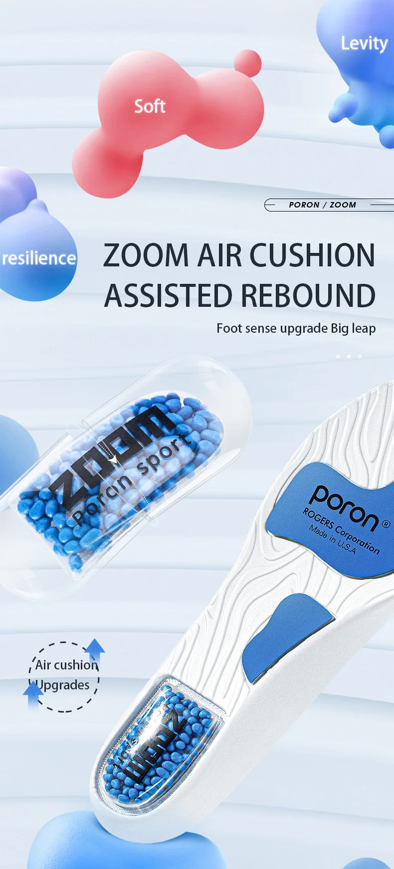 Custom Zoom Air Cushion Sports Insoles Wholesale