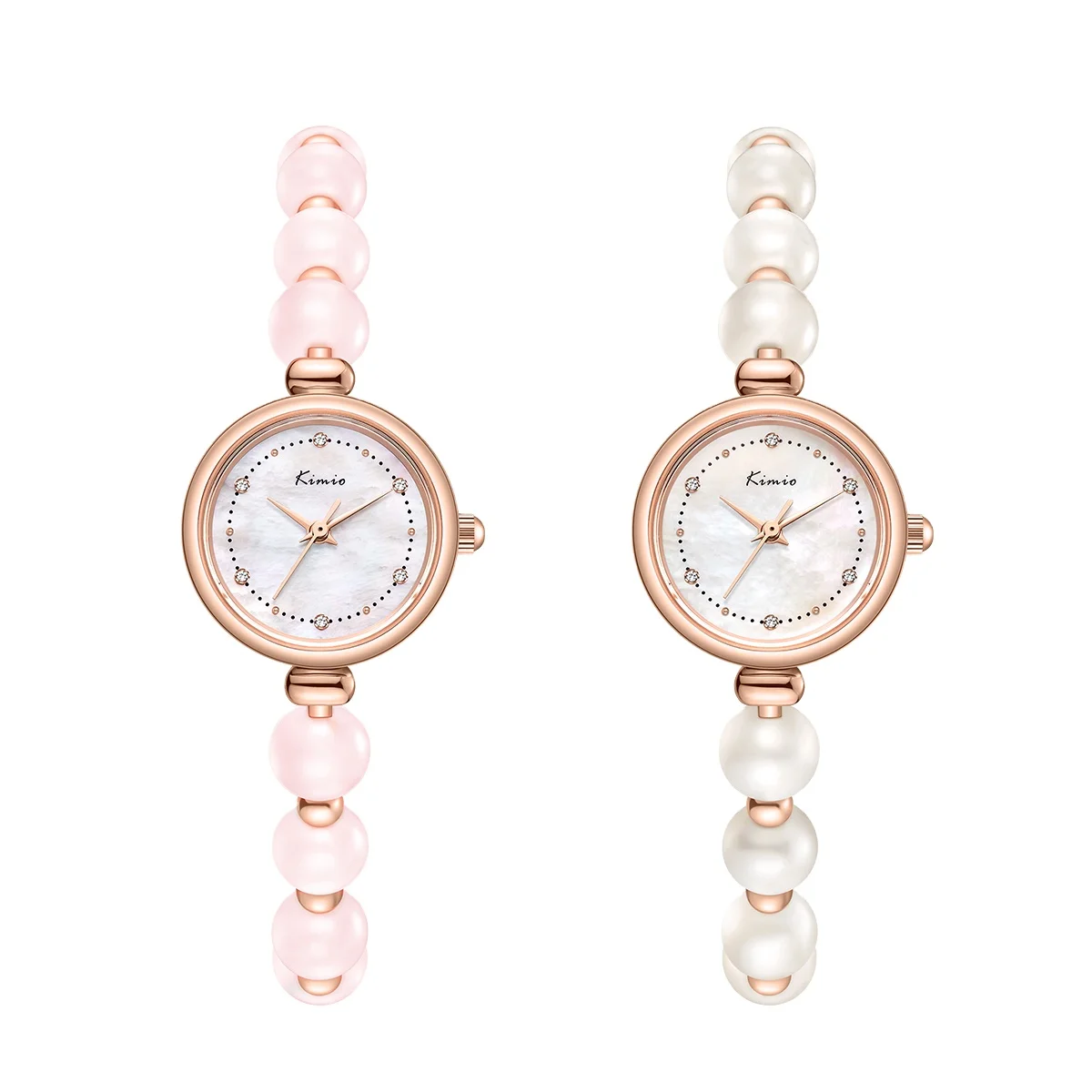 KIMIO K6553S Trendy Lady Pearl Crystal Bracelet Watch Waterproof Japan Quartz Women Watch Relogio Feminino
