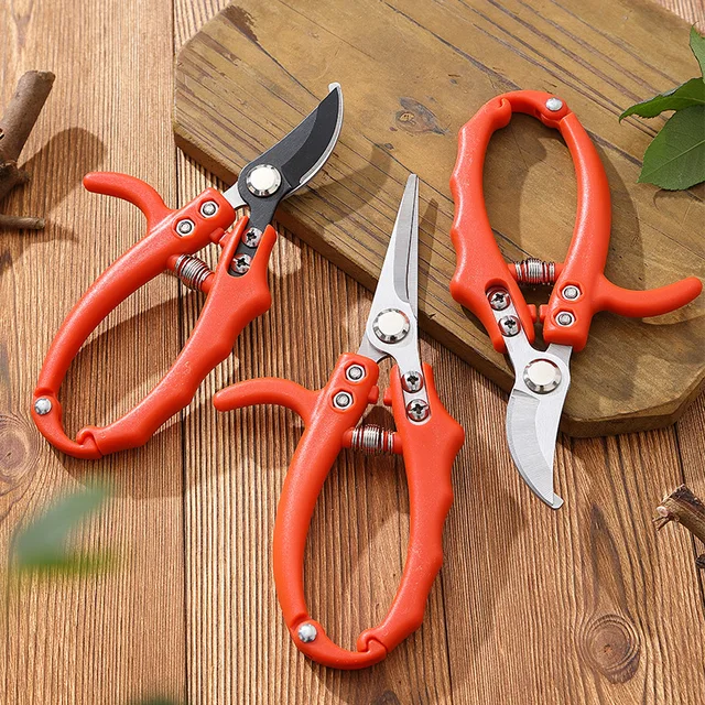 Professional SK5 Gardening Scissors Green Plant Branch Grafting Shears Plastic Handle for Outdoor Household Flower DIY Bonsai