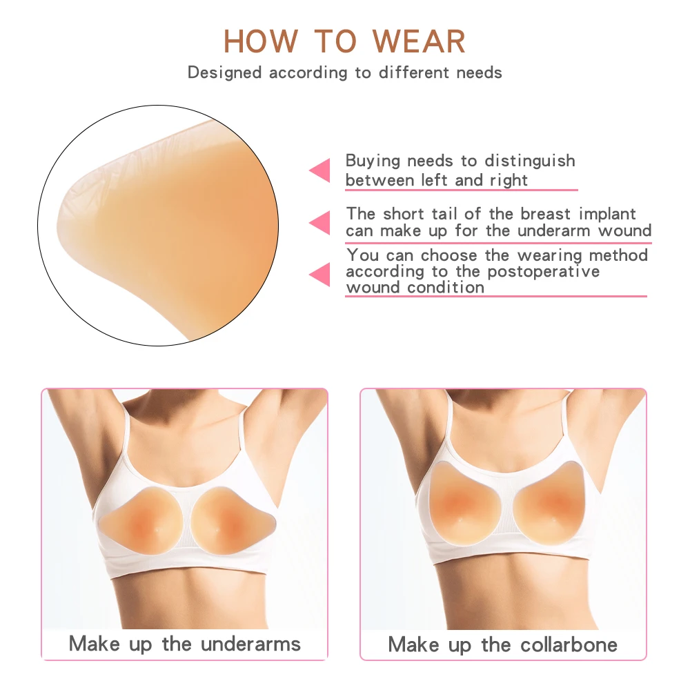 Silicone Breast Forms Women Mastectomy Prosthesis Armpit Make Up Type Bra Inserts Pad 1 Piece 