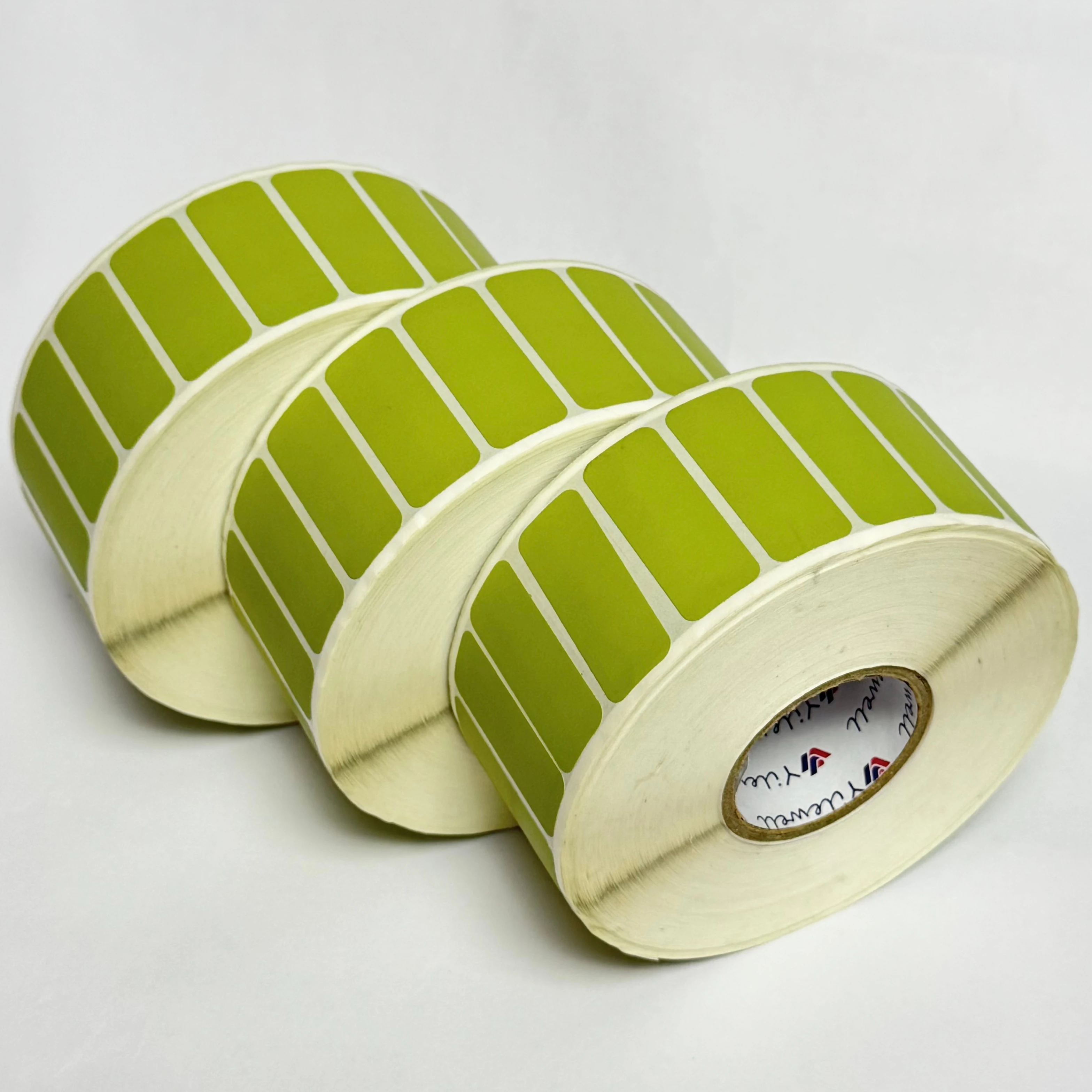 Opaque Green Direct Thermal Roll Label Custom Size Self-Adhesive Glossy Finish Durable Packaging Shipping Sticker