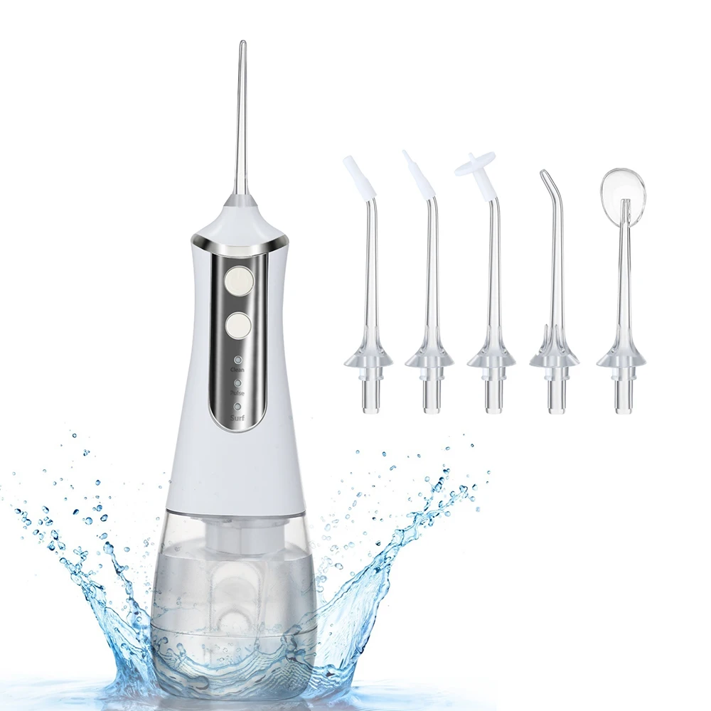 Home Travel Use 3 Working Modes Dental Spa Oral Irrigator With Detachable 350ml Water Tank