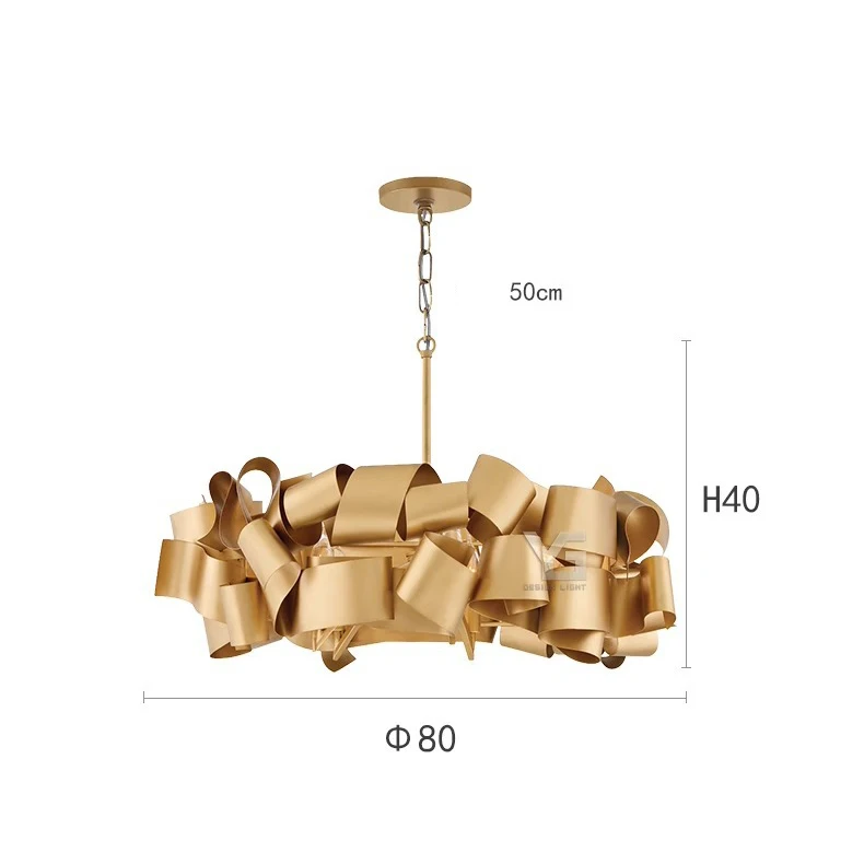 Home décor big lighting led modern chandelier luxury hotel art installation decorative chandelier