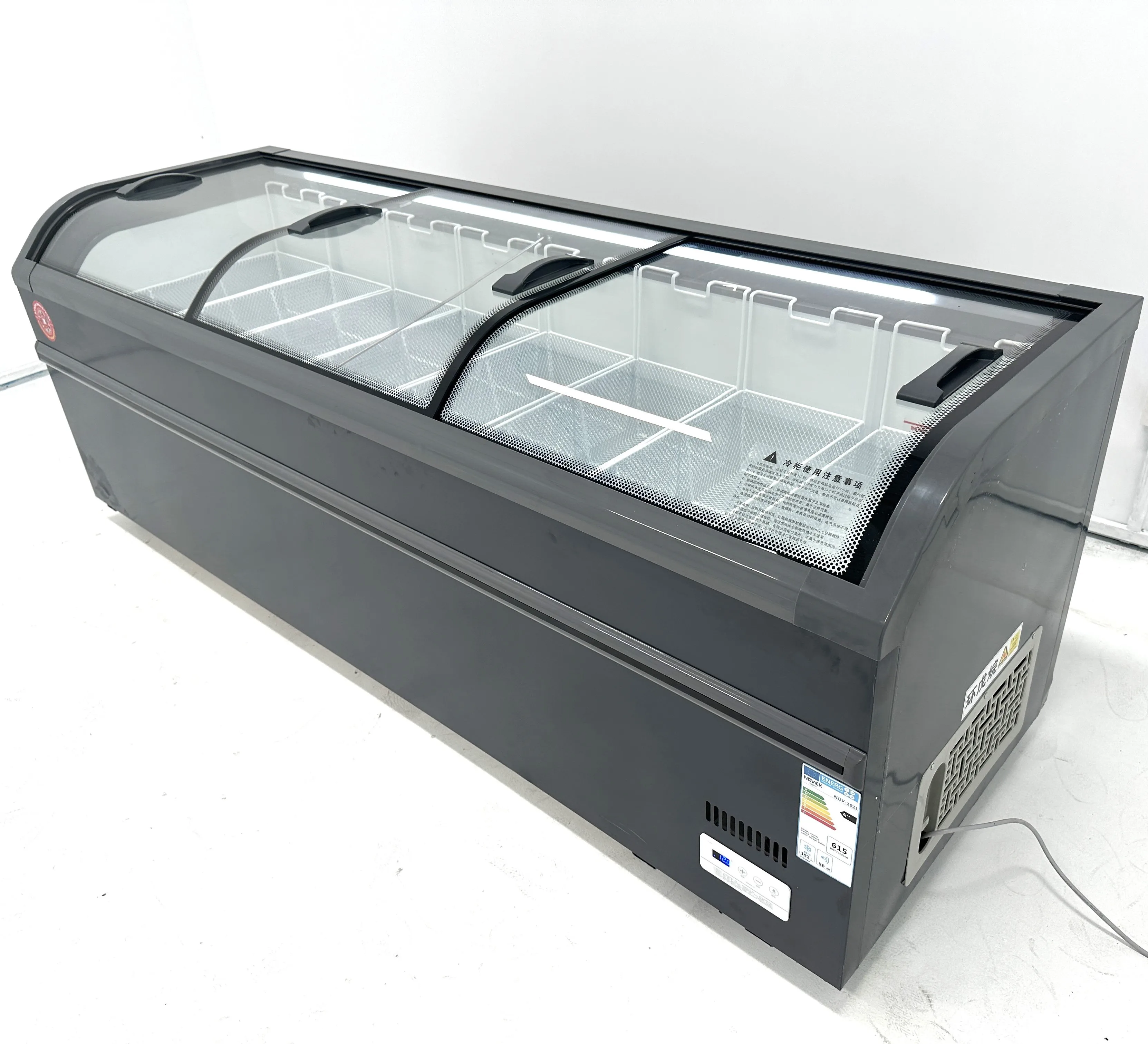Large 1000-Liter Commercial Fridge Freezer Cold Horizontal Chest Display Big Island Freezer