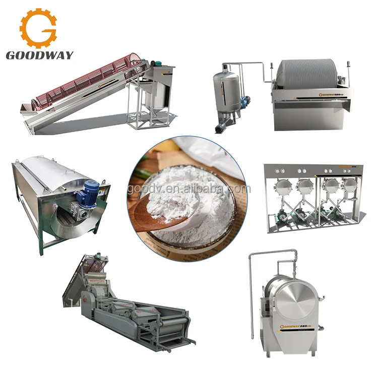 Goodway Complete Tapioca Starch Production Line Cassava Starch Processing Machine