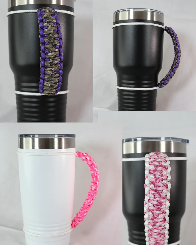 20 and 30 Oz Tumbler Handle Professional Football Team Color Paracord Handle  for 20 and 30 Oz YET Cup, Metal Tumbler 