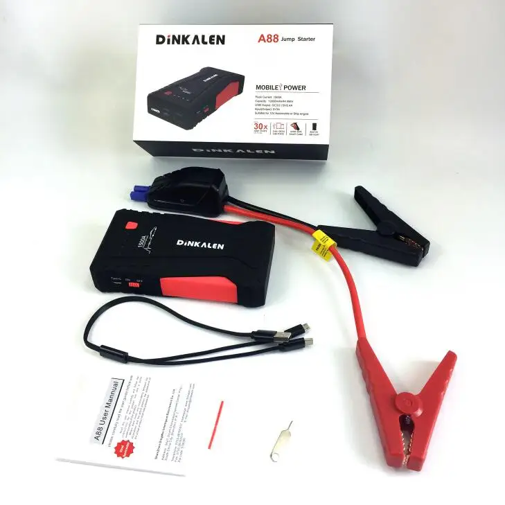 ジャンプスターター 12V バッテリー 23800mAh QC3.0充電 Amazon | DINKALEN ジャンプスターター 12V バッテリー エンジン