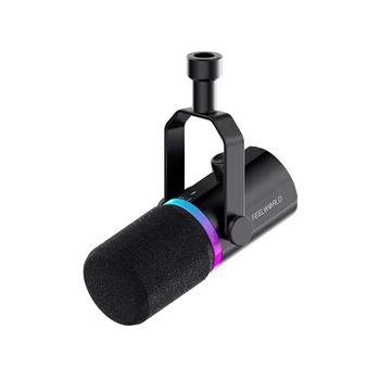 FEELWORLD PM1 XLR/USB Recording Gaming Mic with Boom Arm for Live Streaming and Podcasting