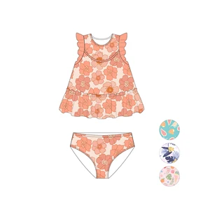 Product Title: "Trendy Girls' 2-Piece Swimsuits - UPF 50+ Sun Protection & Quick-Dry
