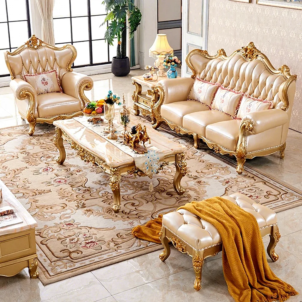 Hot Selling Classical European Style Sofa Furniture Luxury Living Room ...