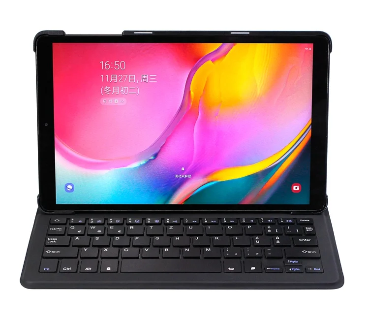 PC and PU leather hybrid stand case with auto sleep and magnetic closure for 10.1 inch tablet