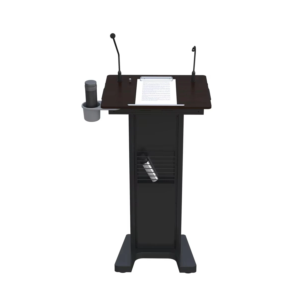 Focus St600 Detachable Speaker Lectern Slim Pulpit with Built-In Amplifier Rostrum Collapsible School Items Digital Smart Podium