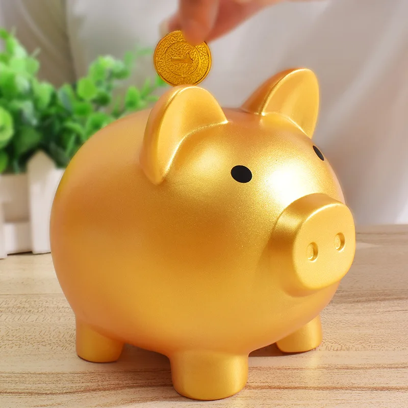 Ceramic Golden Piggy Bank