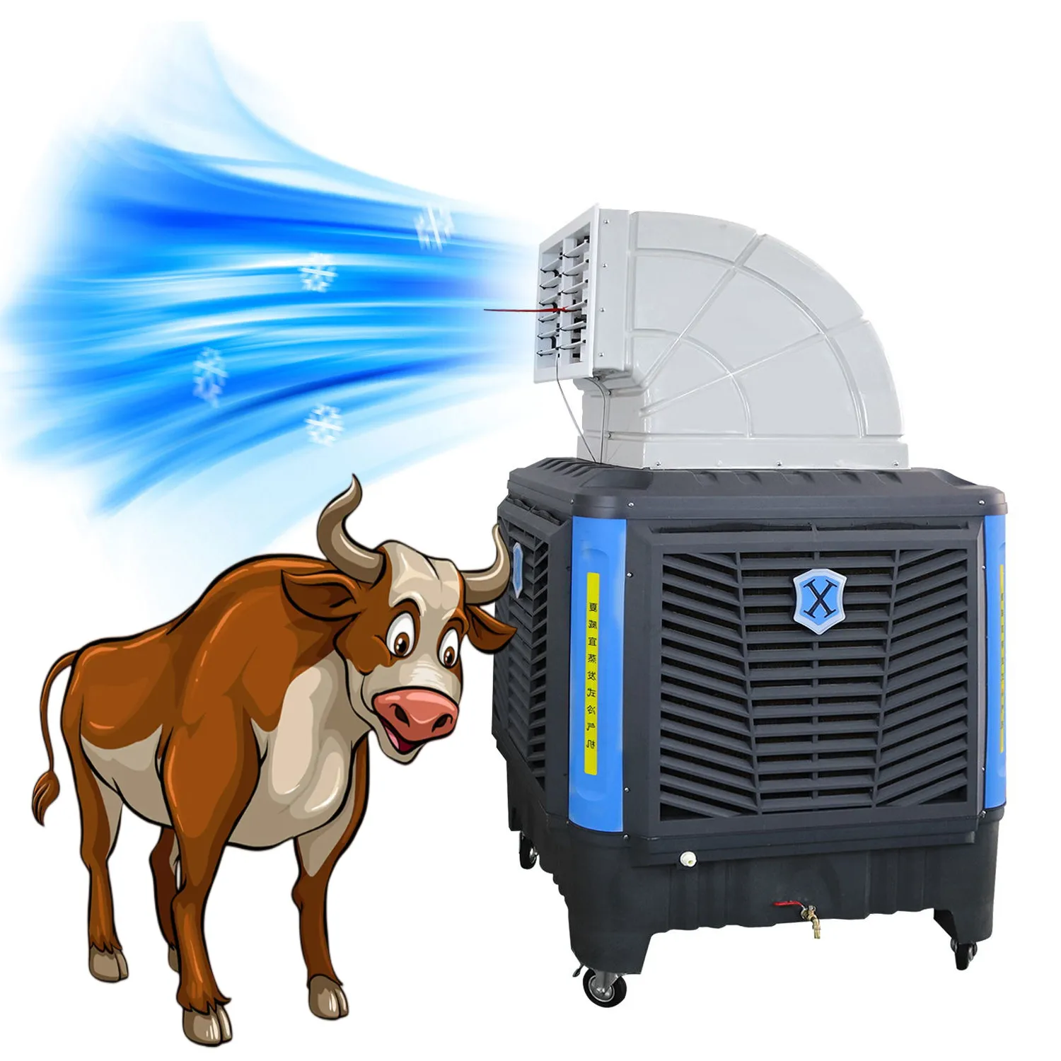 Good Cooling Effect Cow Farming House Cooling And Ventilation System Price  With Water Evaporator Vvr Or One Speed Control - Buy Cow House Cooling  Machine,Cow House Air Cooler,Air Cooler Price Product on