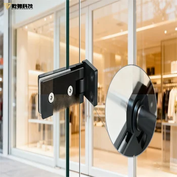 Long Style In Out Swing Glass Door Hinge 304 Stainless Steel Heavy Duty for Frameless Shower Door Adjustable Hinge