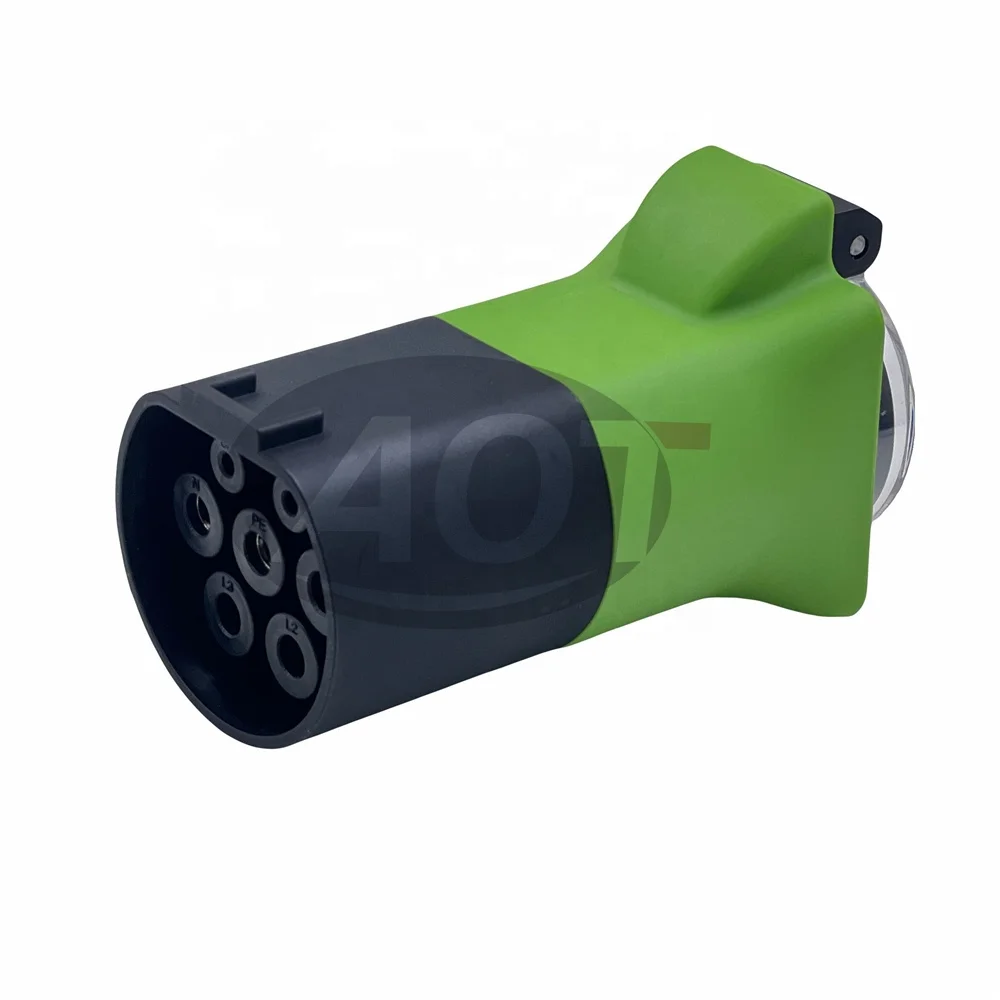 AOTAI EV charger plug Green Car type 2 to Schuko adapter EV adapter for BYD Xiao Peng Car