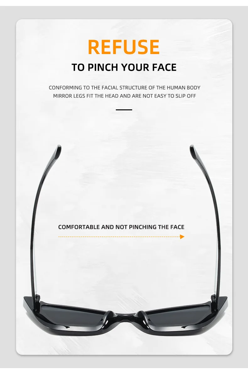Nuevas gafas de sol Cat-eye Sunshade European and American Cool Punk Fashion Gafas de Sol para hombres y mujeres Unisex Custom Logo