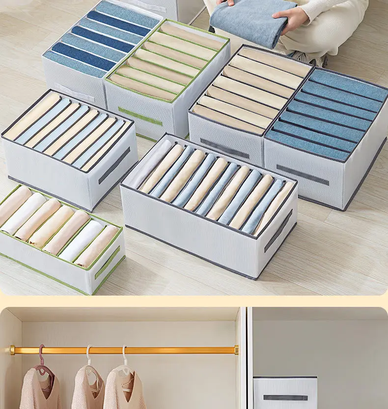 Wardrobe Clothes Organizer Jeans Organizer Closet Drawers Organizers and Storage Bins for Bedroom Clothing