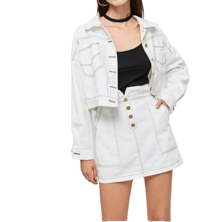 Fashion Denim Jacket And Skirt Denim 