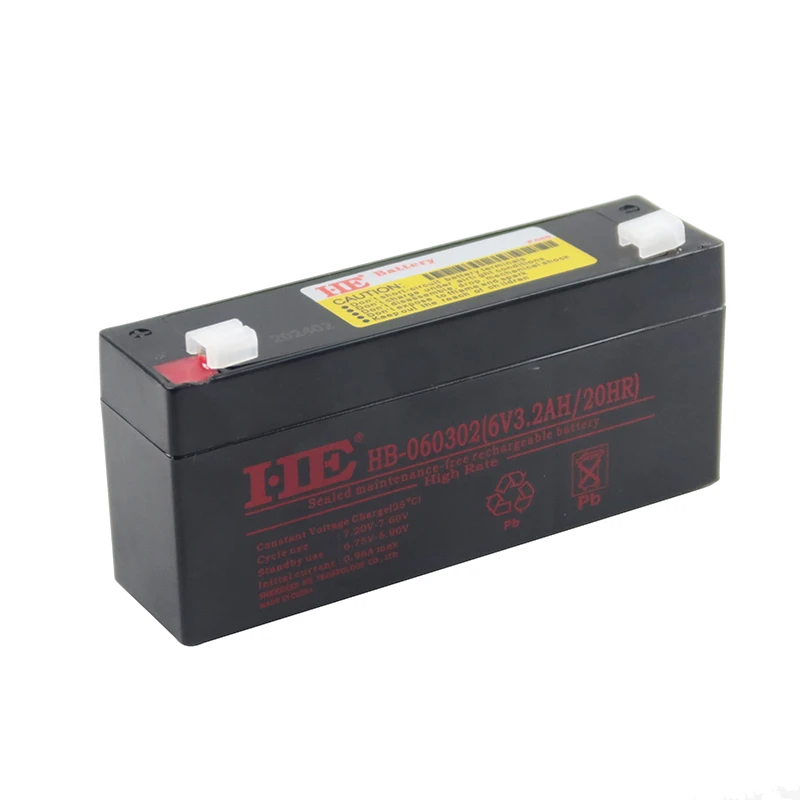 Sealed Lead Acid 6V 3200mAh CARESCAPE V100 Medical Battery for GE