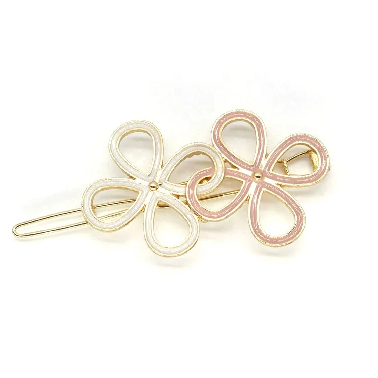 エポキシヘアピンFour Leaf Clover多色エポキシヘアクリップ蝶