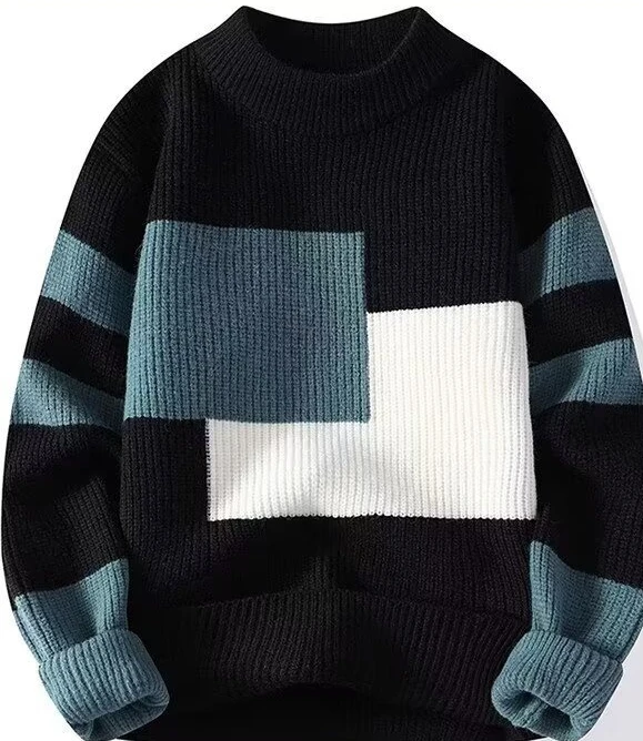 Autumn/Winter thickened sweater men's loose day knit port style lazy coat_voghion.com