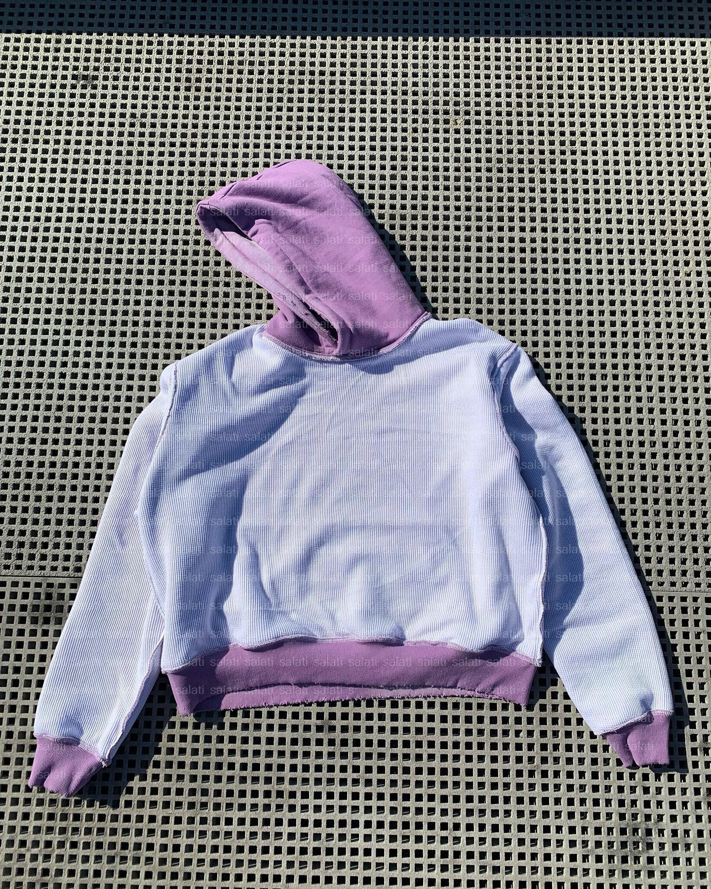 Custom Sunfaded Sweatshirt Men 450 GSM Cotton Blank Reversible Double Layer Sun Faded Vintage Distressed Acid Wash Hoodie Unisex gallery 4