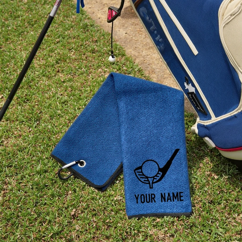  Custom Golf Towel  Microfiber Waffle Towel With Printing Golf Golf Bags 