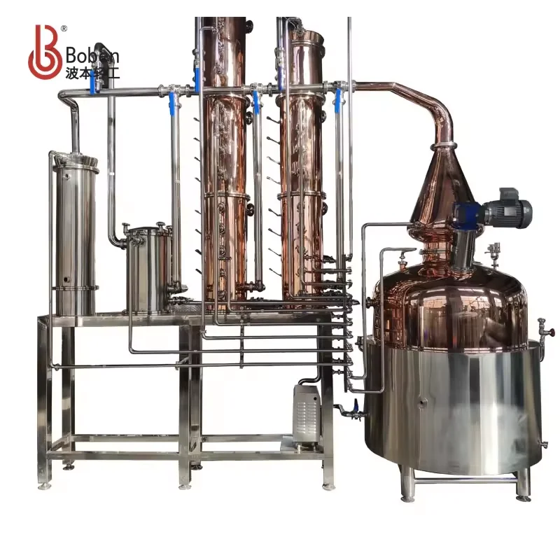 Boben 1000L Multifunctional Copper Pot Distillery Equipment Customized Double Column for Vodka Gin Whisky Pump Core Component