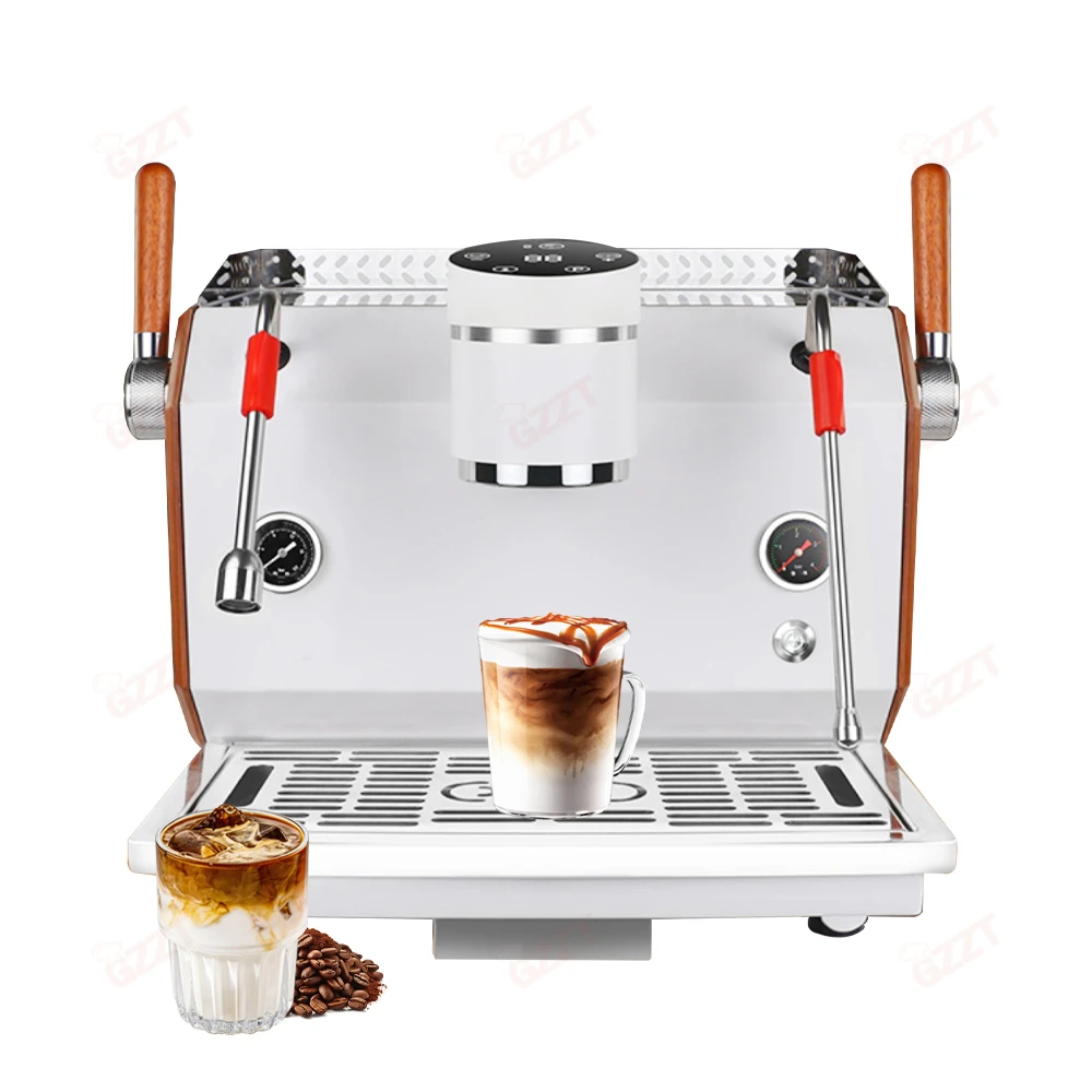 9 Bar Imported Rotary Pump Dual Boiler Coffee Machine Single Group T3 Heating System Cappuccino Commercial Espresso Caffe Maker