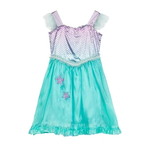 Girls Mermaid Ariel Princess Dress Turquoise Gown Pearl Trim Star Pattern Customized Color for Christmas Underwater Theme