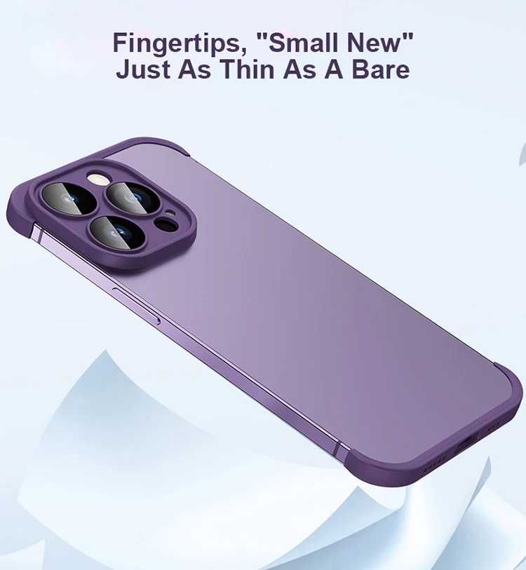 New Arrival Allinclusive Lens Slim Frameless Case For Iphone 12 13 14 Upgraded Antidrop