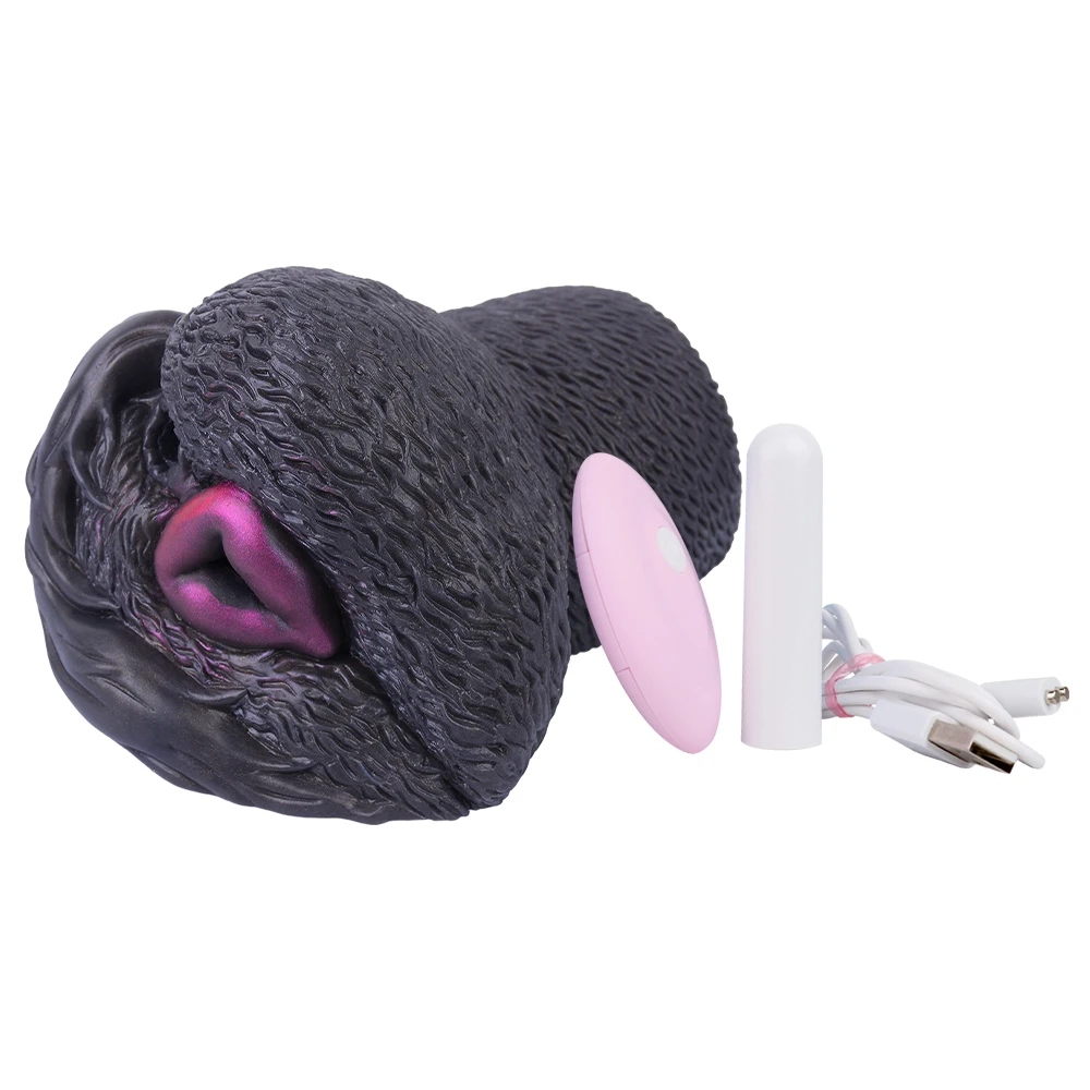 GEEBA Vibrating Male Masturbator Animal Dog Vagina Artificial Pussy Silicone Vaginal Anal for Penis Stroker Dog Vagina for Men