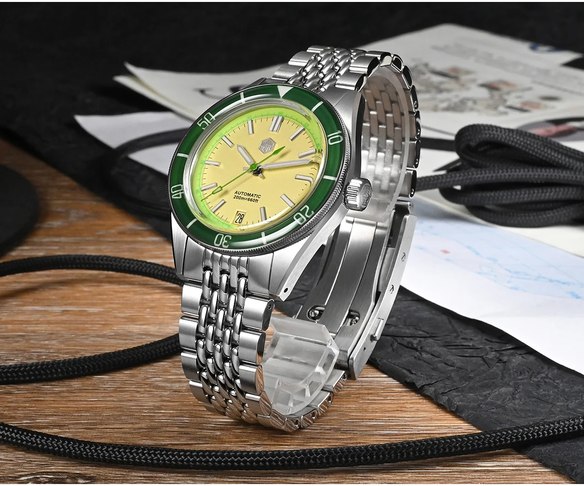 San Martin New Original Design Colorful Summer Dive Watch Fun Fruit Series 200m Waterproof Men Mechanical Watch